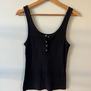 FAHERTY LEGEND RIBBED TANK 1/4 BUTTON